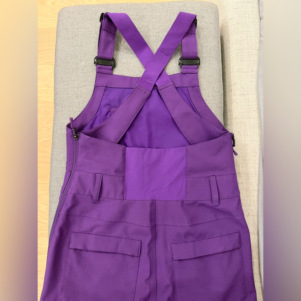 WOMEN'S BURTON AVALON BIB PANTS SIZE SMALL PURPLE - Picture 4 of 11